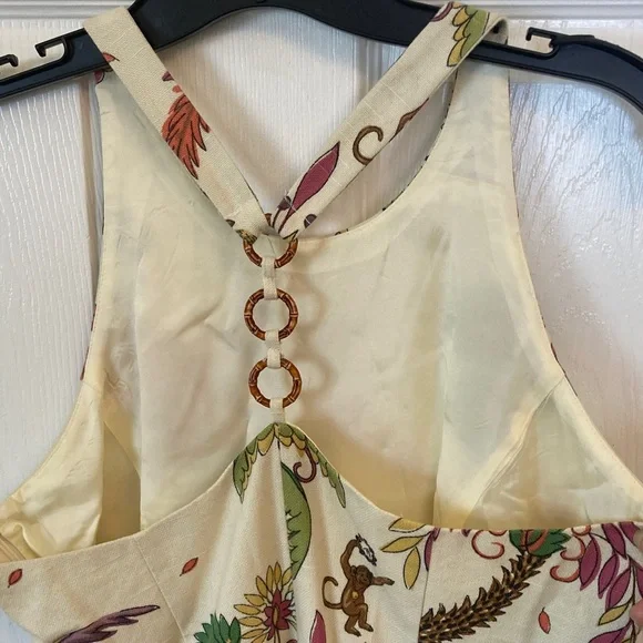 Muse Cream Dress: Palm Trees Sequined - Picture 3 of 13